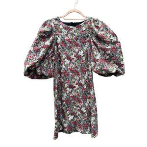 Endless Rose Red and Blue Puff Sleeve Sundress size medium cottagecore boho